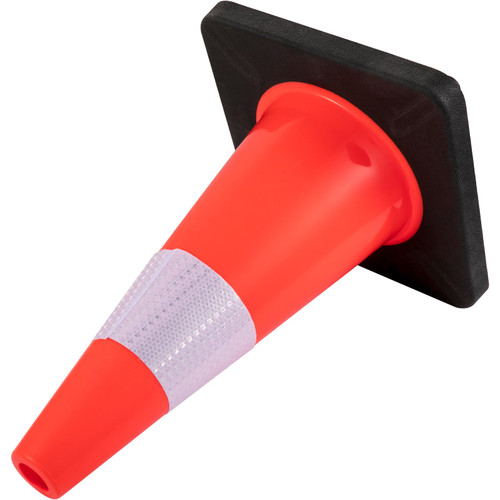 Safety Cones, 18 in/45 cm Height, 5 PCS PVC Orange Traffic Cone with Reflective Collar and Black Weighted Base, Used for Traffic Control, Driveway Road Parking and School Improvement
