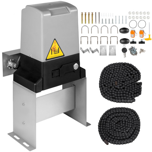 Automatic Gate Opener 1400lb with Infrared Security Photocell Sensor with 2 Remote Controls Sliding Gate Opener Move Speed 39ft Per Min