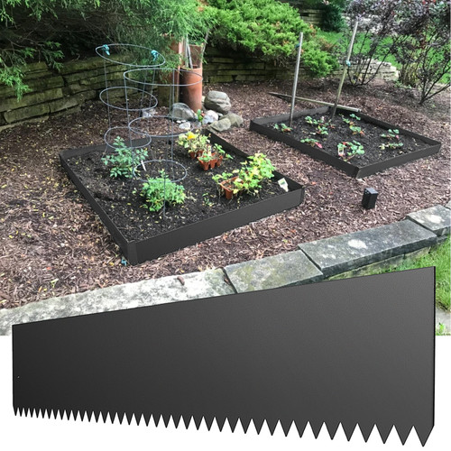 Steel Landscape Edging 40 x 6 Inch Steel Edging for Landscaping 6pcs Steel Garden Edging