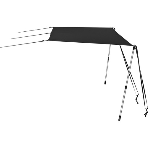 T-Top Sun Shade Kit 5' x 5', UV-Proof 600D Polyester T-top Extension Kit with Rustproof Steel Telescopic Poles, Waterproof T-Top Shade Kit, Easy to Assemble for T-Tops - Bimini Top