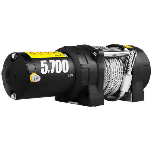 Electric Winch, 5700 lbs Capacity, 42.6'/13m Steel Cable, Waterproof ATV UTV Winches w/ Wireless Remote and Corded Control & Hawse Fairlead, for Towing Jeep Off Road SUV Truck Car Trailer
