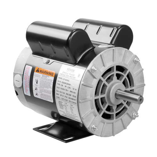 2HP SPL Air Compressor Motor, 115/230V, 15/7.5 Amps Electric Motor, 3450RPM 56 Frame, 5/8" Keyed Shaft, 1.88" Shaft Length for Air Compressors, CW/CCW Rotation