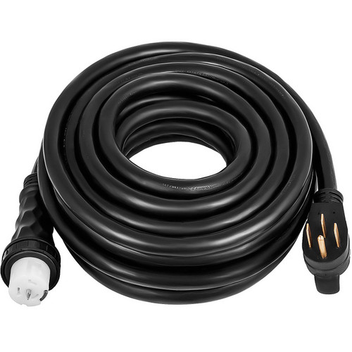 25Ft 50 Amp Generator Extension Cord STW 6/3 + 8/1 Generator Cord 125V 250V Generator Power Cord N14-50P & SS2-50R & CS6364 Twist Lock Connectors