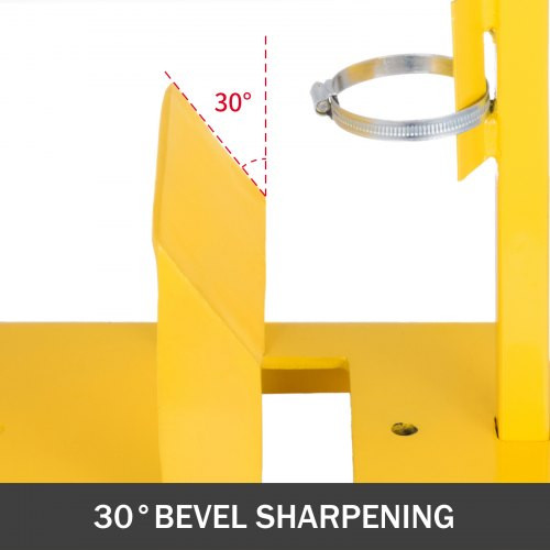 14 inches Yellow Lawn Mower Blade Sharpener Grinder Motor NOT Included Garden Blade Sharpener Adjustable Ring Rust 30°Angle (Discontinued)