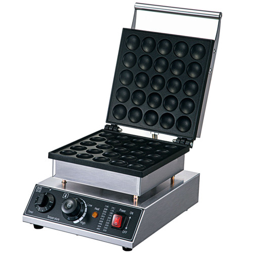 Mini Dutch Pancake Maker, 1.7-Inch Diameter Mini Pancake Poffertjes Machine Electric Poffertjes for 25PCs Round Pancakes, 850W Commercial Pancake Maker, 50-300" Poffertjes Maker, Stainless Steel