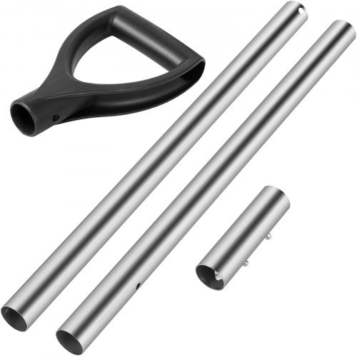 Sand Scoop Pole Handle, Stainless Steel Sand Scoop Long Pole, Travel Light Sturdy Metal Scoop Shovel Handle, Metal Detector Tool with 28mm/1.1" Diameter, for Metal Detecting and Treasure Hunting