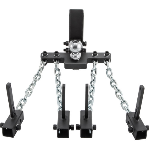 VEVOR Weight Distribution Hitch, 1400 lb Tongue Capacity Load Leveling Hitch with Sway Control, 2-5/16" Ball & 4" Drop/Rise & 4 Chains & Universal Frame Bracket, No-Bounce No-Sway Trailer Towing
