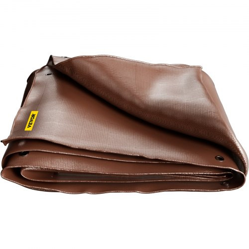 Heavy Duty Tarp, 12 x 20 ft 16 Mil Thick, Waterproof & Sunproof Outdoor Cover, Rip and Tear Proof PE Tarpaulin with Grommets and Reinforced Edges for Truck, RV, Boat, Roof, Tent, Camping, Brown