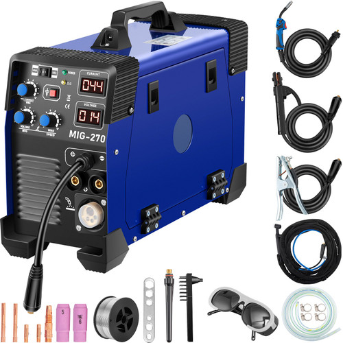 MIG Welder, 3 in 1 Welder Welding Machine, 270 Amp MIG TIG Arc Welder 110V 220V TIG Welder Lift ARC Welder Digital Display Combo Welding Machine MMA Stick IGBT DC Inverter Welder