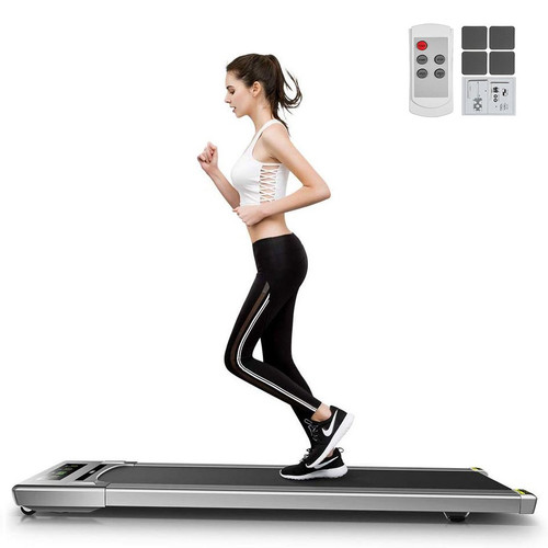 Walking Pad Treadmill 40.55 X 15.15 Running Belt Under Desk Treadmills LED Display Portable Treadmill Desk with Remote Control Walking Treadmill Under Desk with Low Noise in Home and Office