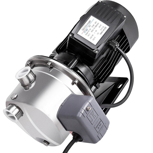 Shallow Well Jet Pump with Pressure Switch 3/4HP Jet Water Pump 131 ft Stainless Steel Jet Pump to Supply Fresh Well Water to Residential Homes Farms Cabins