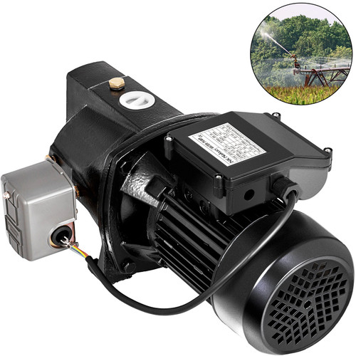 Shallow Well Jet Pump with Pressure Switch 1HP Jet Water Pump 216.5 ft Cast Iron Jet Pump to Supply Fresh ell Water to Residential Homes Farms Cabins