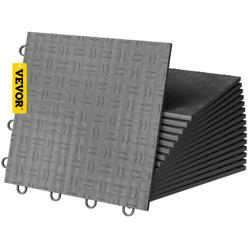 Garage Tiles Interlocking, 12'' x 12'', 25 pcs, Graphite Grey Garage Floor Covering Tiles, Non-Slip Diamond Plate Garage Flooring Tiles, Support up to 55,000 lbs for Basements, Gyms