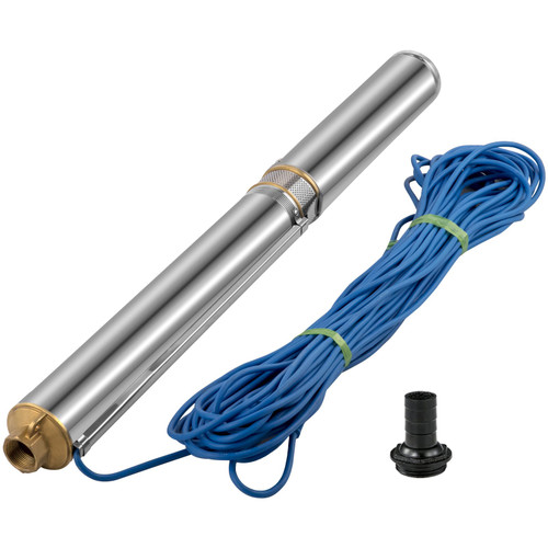 Well Pump 1.5 HP, Submersible Well Pump 110V, Stainless Steel Deep Well Pump with 131ft Cable, Stainless Steel Deep Well Pump 24GPM for Cities Farmland Irrigation and Home Use
