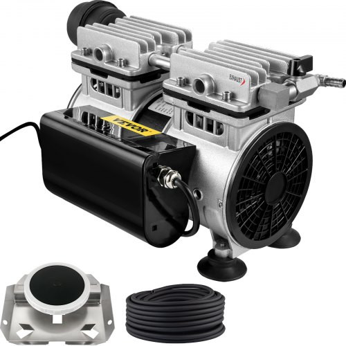 Pond Aerator, for Up to 3 Acres, Pond Aeration System with 1/2 HP 4.7 CFM Compressor, 100' x 3/8" Weighted Tubing, and 10" Membrane Diffuser, for Deep Water Subsurface Aeration of Ponds