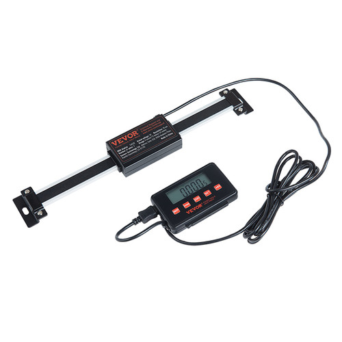 Digital Readout, 6'' & 12'' & 24'', Linear Scale 3 Axis DRO Display Kit with L-Shaped Brackets Z-Shaped Brackets Thickened Plates Screws Button Cells