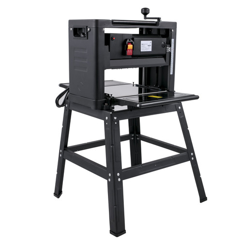 Thickness Planer 12.5 inch Wood Planer Foldable 1500W Thickness Planer Woodworking 315"/min Feed Rate Double Cutter Benchtop Thickness Planer with Dust Exhaust Interface Stand for Woodworking
