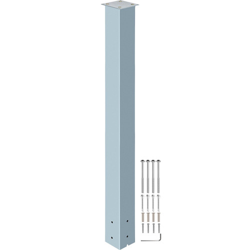 Mailbox Post, 43" High Mailbox Stand, Granite Powder-Coated Mail Box Post Kit, Q235 Steel Post Stand Surface Mount Post for Sidewalk and Street Curbside, Universal Mail Post for Outdoor Mailbox