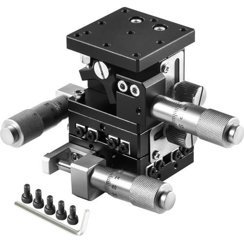 XYZ Linear Stage 3 Axles 60 x 60 mm Trimming Platform, Bearing Tuning Platform Sliding Table, XYZ 3 Directions Manual Linear Stage for Optical Instruments, Measuring Devices, Semiconductor