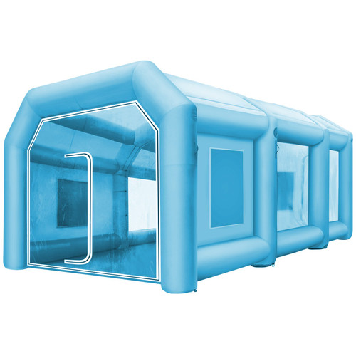 Inflatable Paint Booth 39x16.4x13ft, Inflatable booth with 2 Blowers, Inflatable Spray Booth with Filter System, Portable Car Paint Booth for Car Parking Tent Workstation