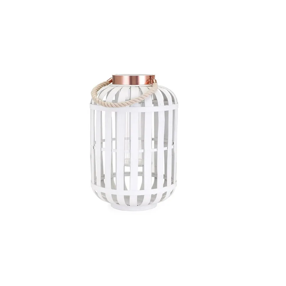 16″ Chichi Beacon Receptacle Spotless White Small Decorative Candle Lantern