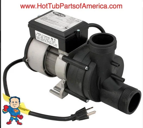 Vico WOW Bath Pump for Garden Tubs – .75HP 115V 5.5A – Air Switch Included – 1.5″ Connections