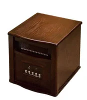 Walnut Indoor Space Heater with Remote Control