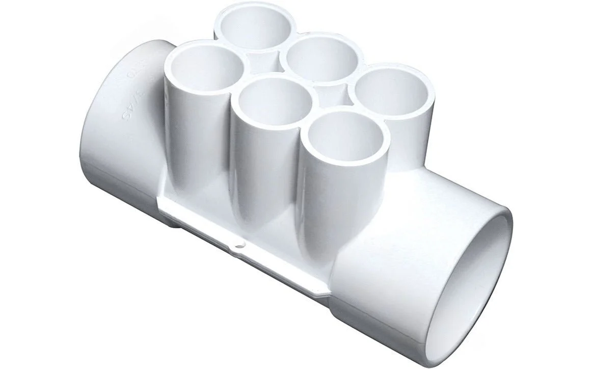 Waterway 672-4270 2″ S x 2″ S x (6) 3/4″ S Ports Manifold