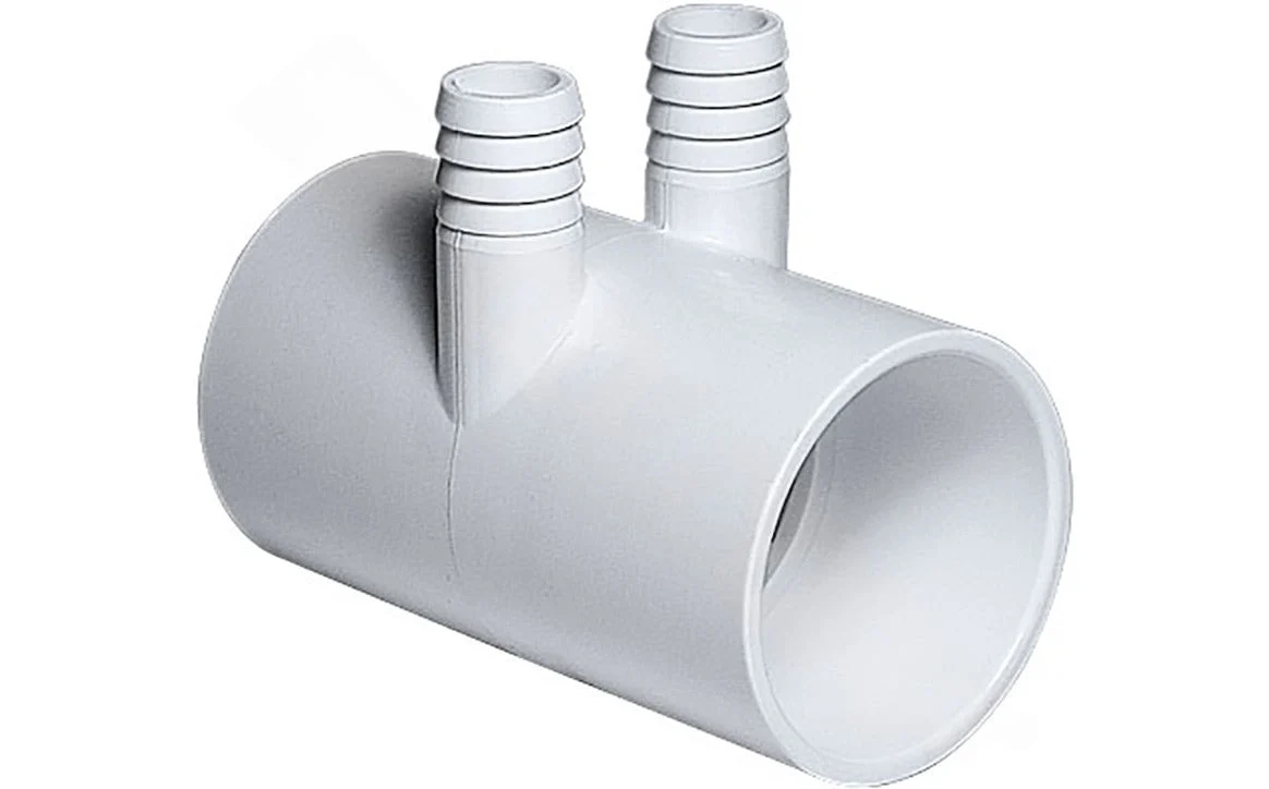 Waterway 672-7100 2″ S x 2″ S x (2) 3/4″ Rib Barb Manifold