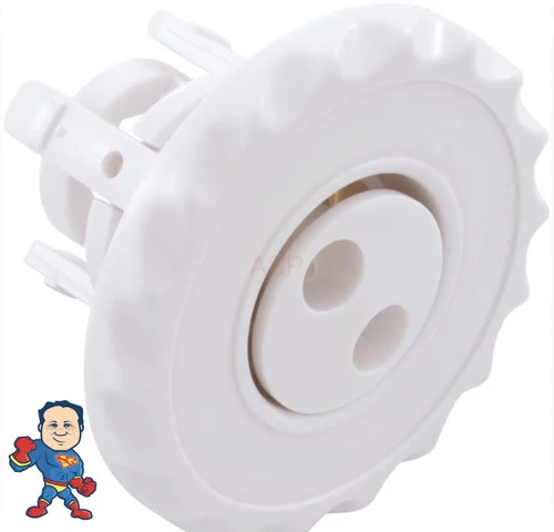 Waterway Adjustable Mini Jet Internal 2-9/16″ White Deluxe Scallop Twin Spin Face