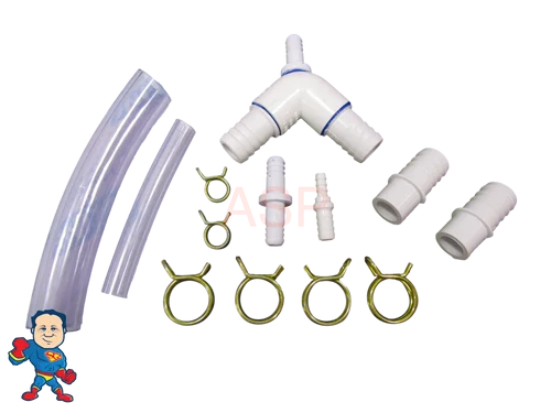 Watkins HotSpring Spa 3/4″ x 3/4″ Barb 90° Elbow with 3/8″ Barb – Laing Pump Fitting Kit