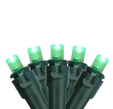 Wide Angle Christmas Net Lights – 4′ x 6′ – Green LED Lights – Green Wire